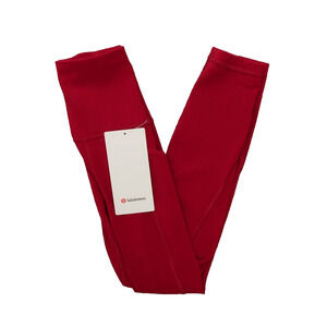 New Lululemon Size 2 Align HR Pant 25" Pockets RUBR Ruby Red $128 Athletic Gym